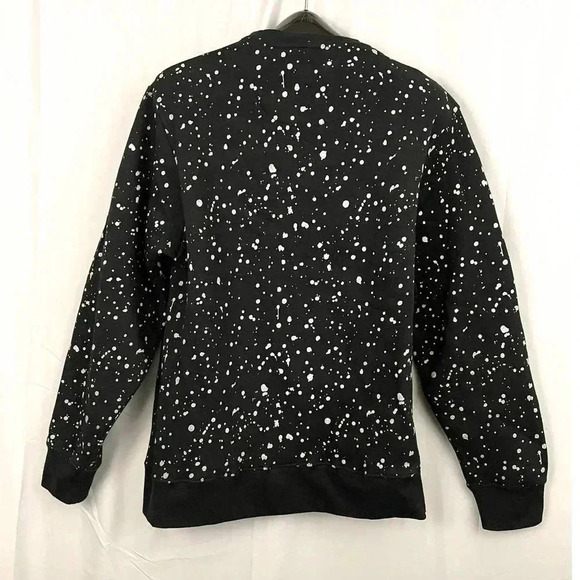 Black Women's Pullover Sweater SMALL Paint Splotted One Point One - Picture 7 of 12